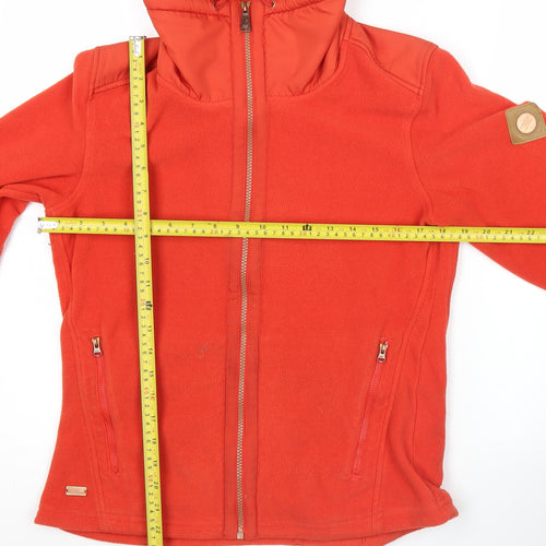 Regatta Women’s Red Fleece Jacket Size 10 Hooded Outdoor Zip Up