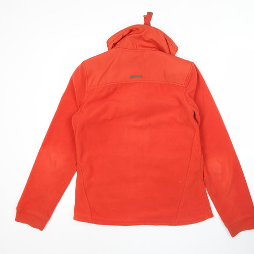 Regatta Women’s Red Fleece Jacket Size 10 Hooded Outdoor Zip Up
