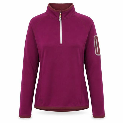 Sherpa Women’s Purple Long Sleeve 1/2 Zip Pullover Sweatshirt Size S