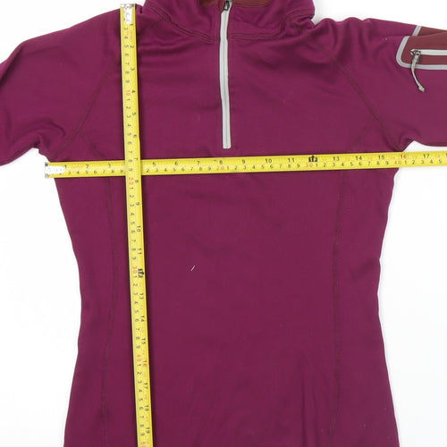 Sherpa Women’s Purple Long Sleeve 1/2 Zip Pullover Sweatshirt Size S