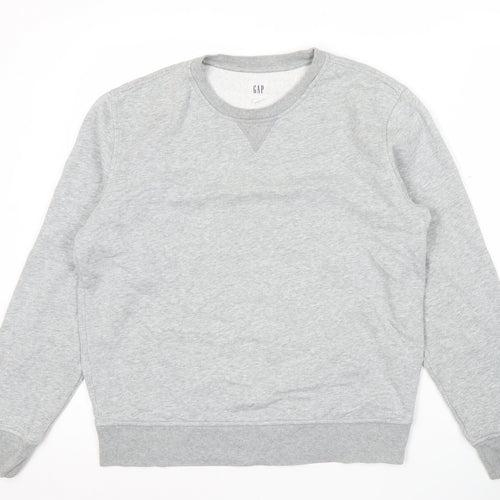 GAP Men’s Grey Sweatshirt Pullover S Regular Fit Fleece Casual