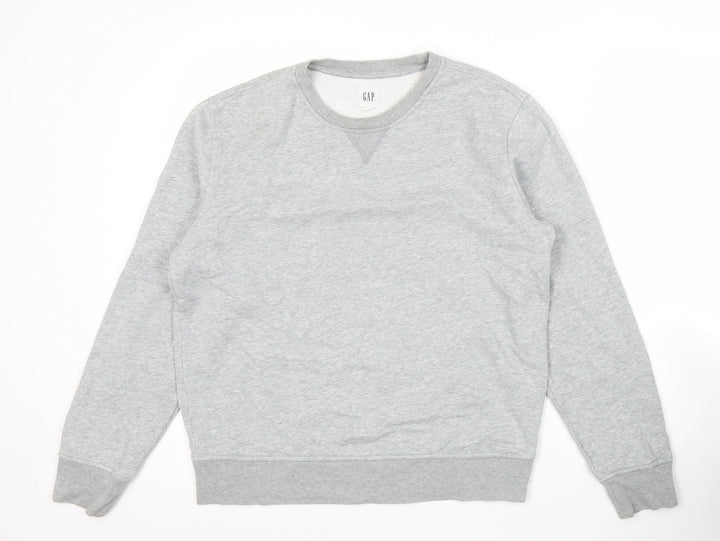 GAP Men’s Grey Sweatshirt Pullover S Regular Fit Fleece Casual