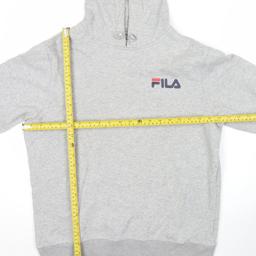 Fila Men’s Grey Pullover Hoodie Sweatshirt Logo Small