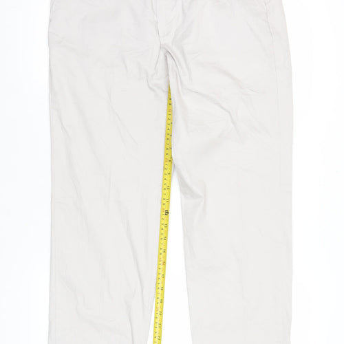 Marks and Spencer Mens Beige Chino Trousers Size 32 Regular Fit