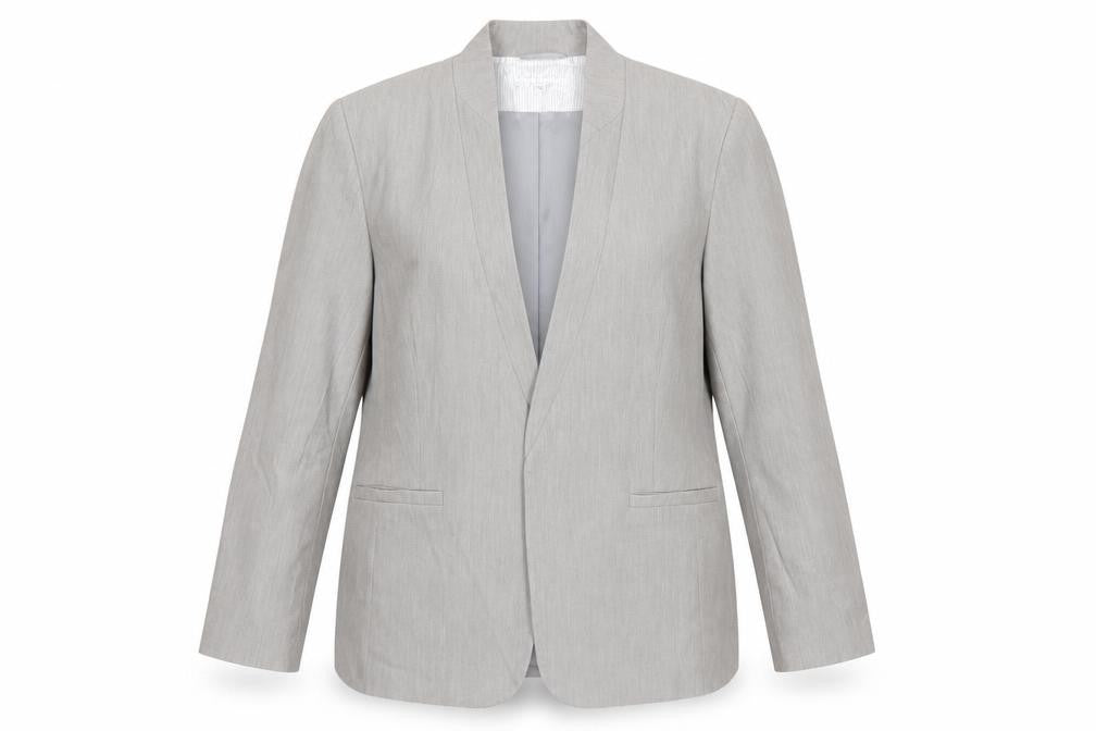 Front view of Capsule Women Grey, size 16, Regular Fit Blazer Jacket