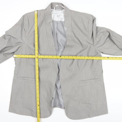 Capsule Women Grey Size 16 Regular Fit Blazer Jacket