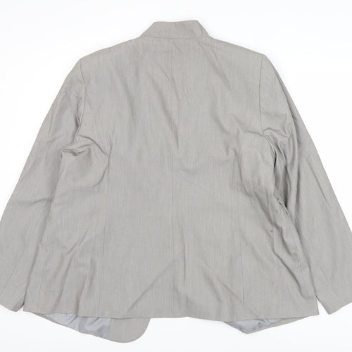 Capsule Women Grey Size 16 Regular Fit Blazer Jacket
