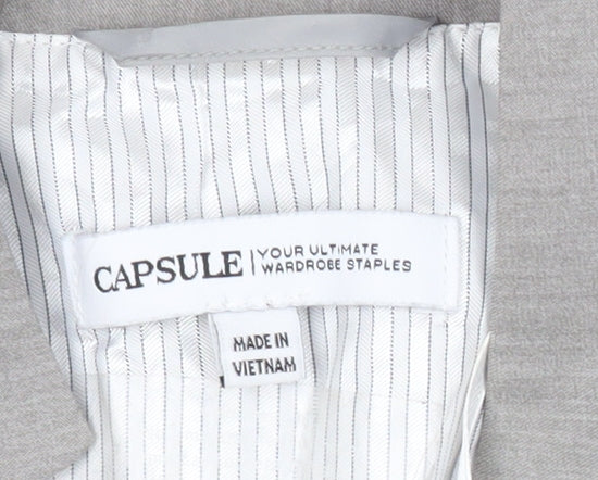 Capsule Women Grey Size 16 Regular Fit Blazer Jacket