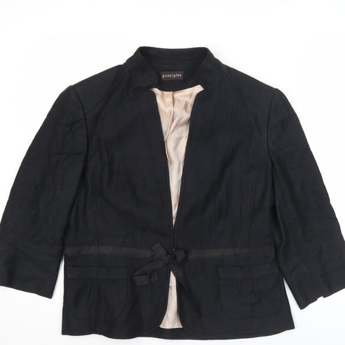Principles Womens Black Size 14 Tailored Blazer Jacket 3/4 Sleeve