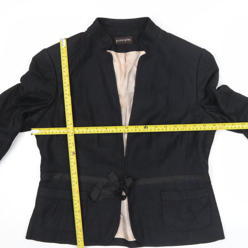 Principles Womens Black Size 14 Tailored Blazer Jacket 3/4 Sleeve