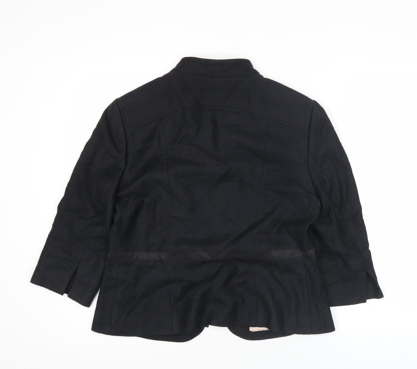 Principles Womens Black Size 14 Tailored Blazer Jacket 3/4 Sleeve