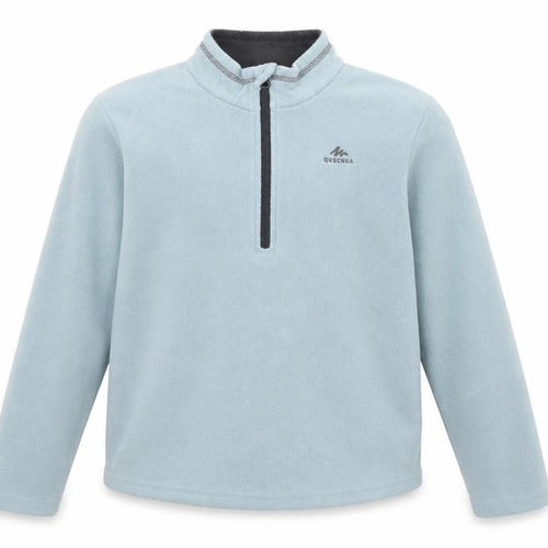 Quechua Boys Blue Fleece Sweatshirt 10-11 Years Half Zip Hiking Top