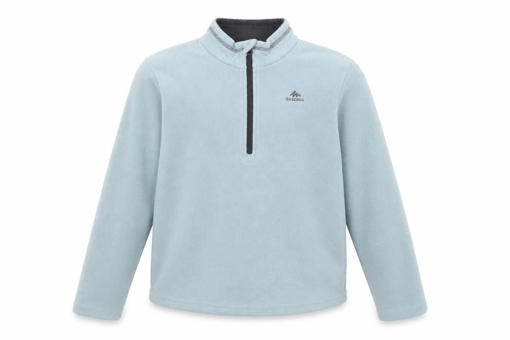 Quechua Boys Blue Fleece Sweatshirt 10-11 Years Half Zip Hiking Top