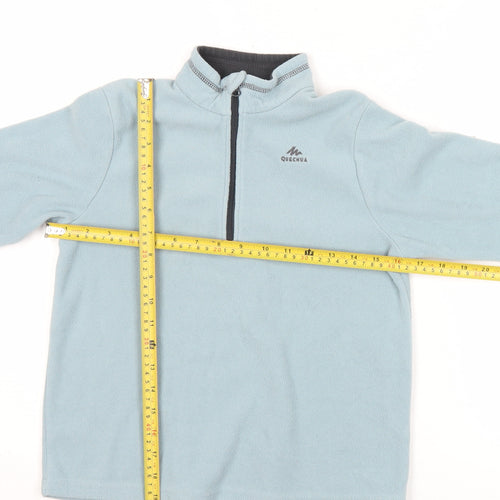 Quechua Boys Blue Fleece Sweatshirt 10-11 Years Half Zip Hiking Top