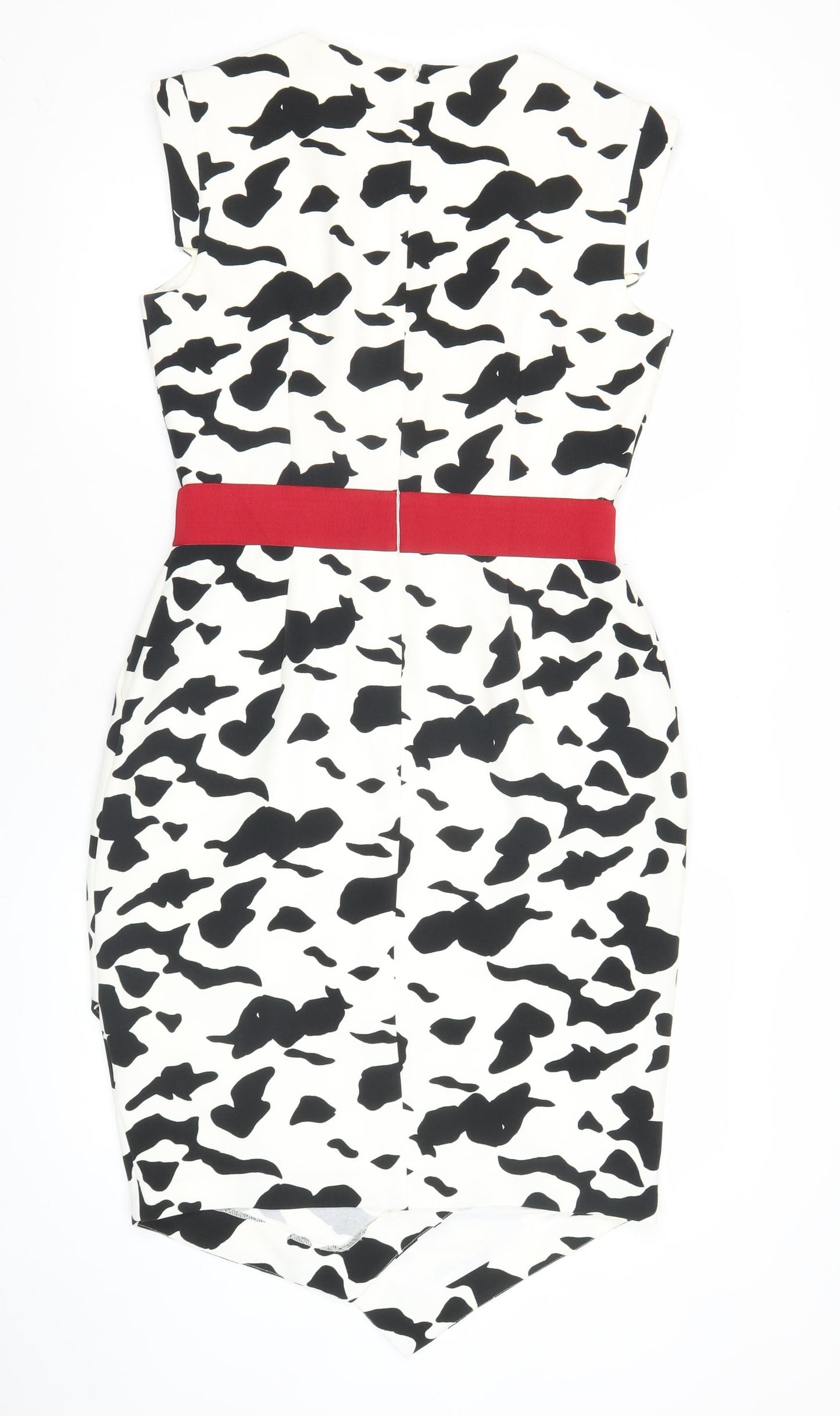 Damsel in a Dress Women’s Size 12 Black White Animal Print Sheath Dress