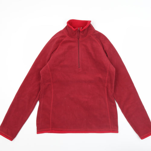 Mountain Warehouse Women's Red Fleece Pullover Sweatshirt Size 10