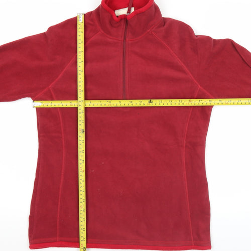 Mountain Warehouse Women's Red Fleece Pullover Sweatshirt Size 10