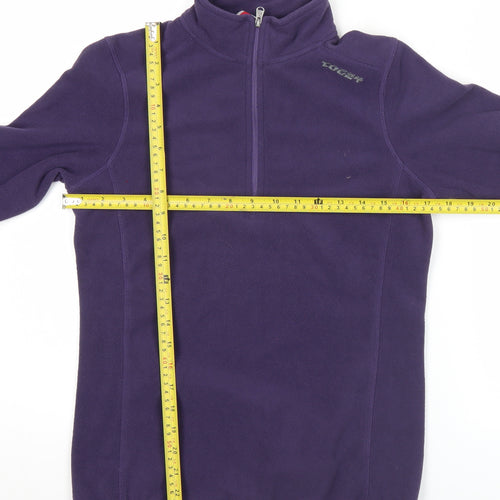 TOG24 Womens Purple Fleece Sweatshirt Size 8-10 1/2 Zip Pullover