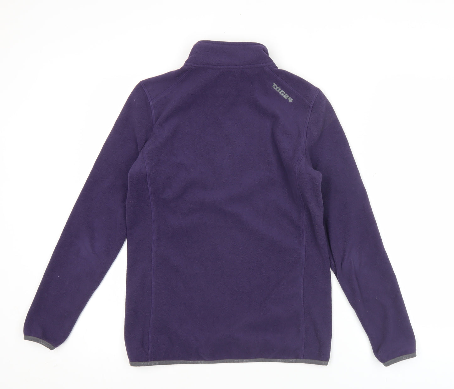 TOG24 Womens Purple Fleece Sweatshirt Size 8-10 1/2 Zip Pullover
