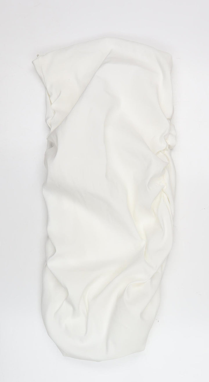 Zara Women White Strapless Bodycon Dress M Satin Party Cocktail