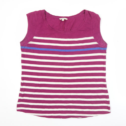 FatFace Womens Size 14 Multicoloured Striped Cotton Tank Top