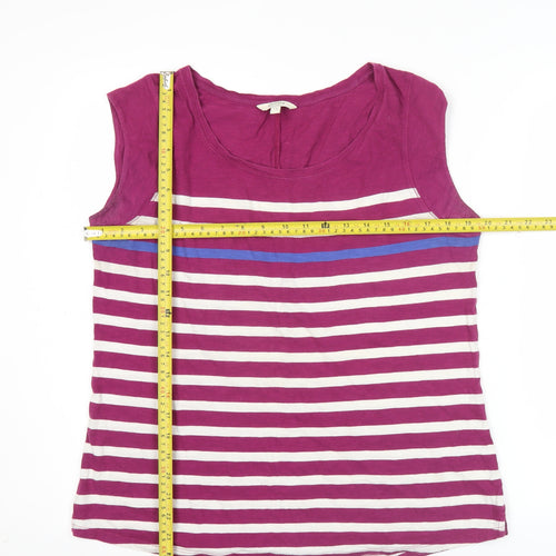 FatFace Womens Size 14 Multicoloured Striped Cotton Tank Top