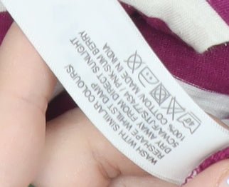 FatFace Womens Size 14 Multicoloured Striped Cotton Tank Top