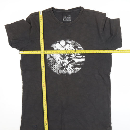 Ink Inc Men’s Black Graphic Print Sports T-Shirt Size S Cotton