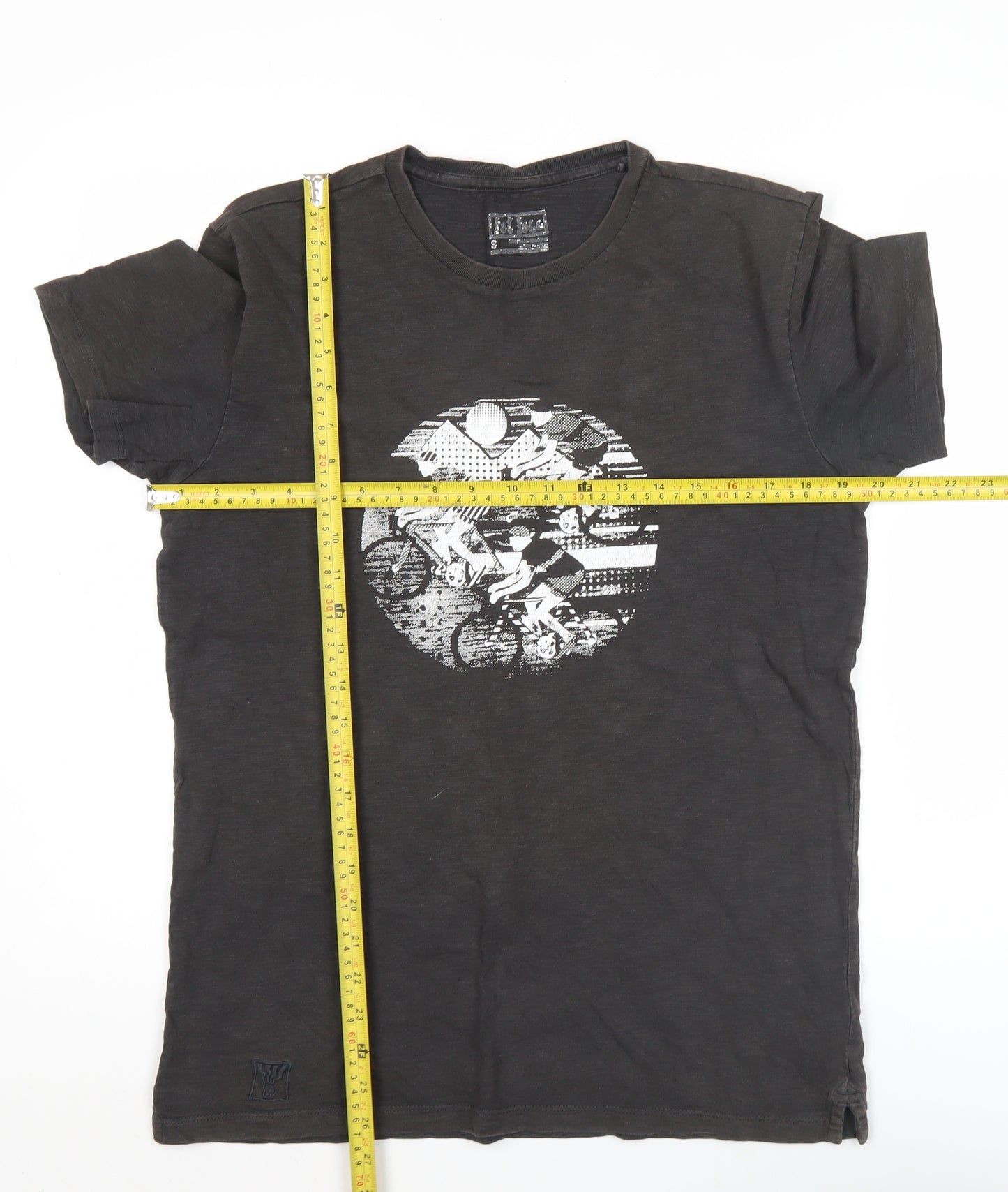 Ink Inc Men’s Black Graphic Print Sports T-Shirt Size S Cotton