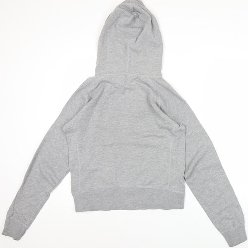 Hurley Womens Grey Pullover Hoodie Sweatshirt Size M Logo Print