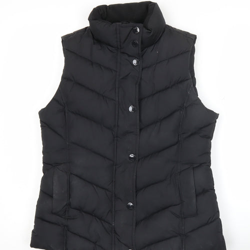 Gap Women’s Black Puffer Waistcoat Size S Sleeveless Quilted Vest