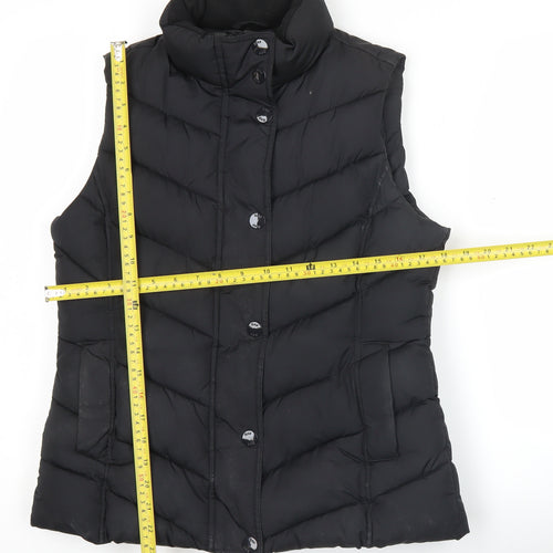 Gap Women’s Black Puffer Waistcoat Size S Sleeveless Quilted Vest