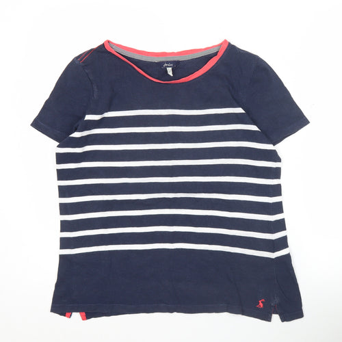 Joules Women’s Blue Striped Nautical Cotton T-Shirt UK 10