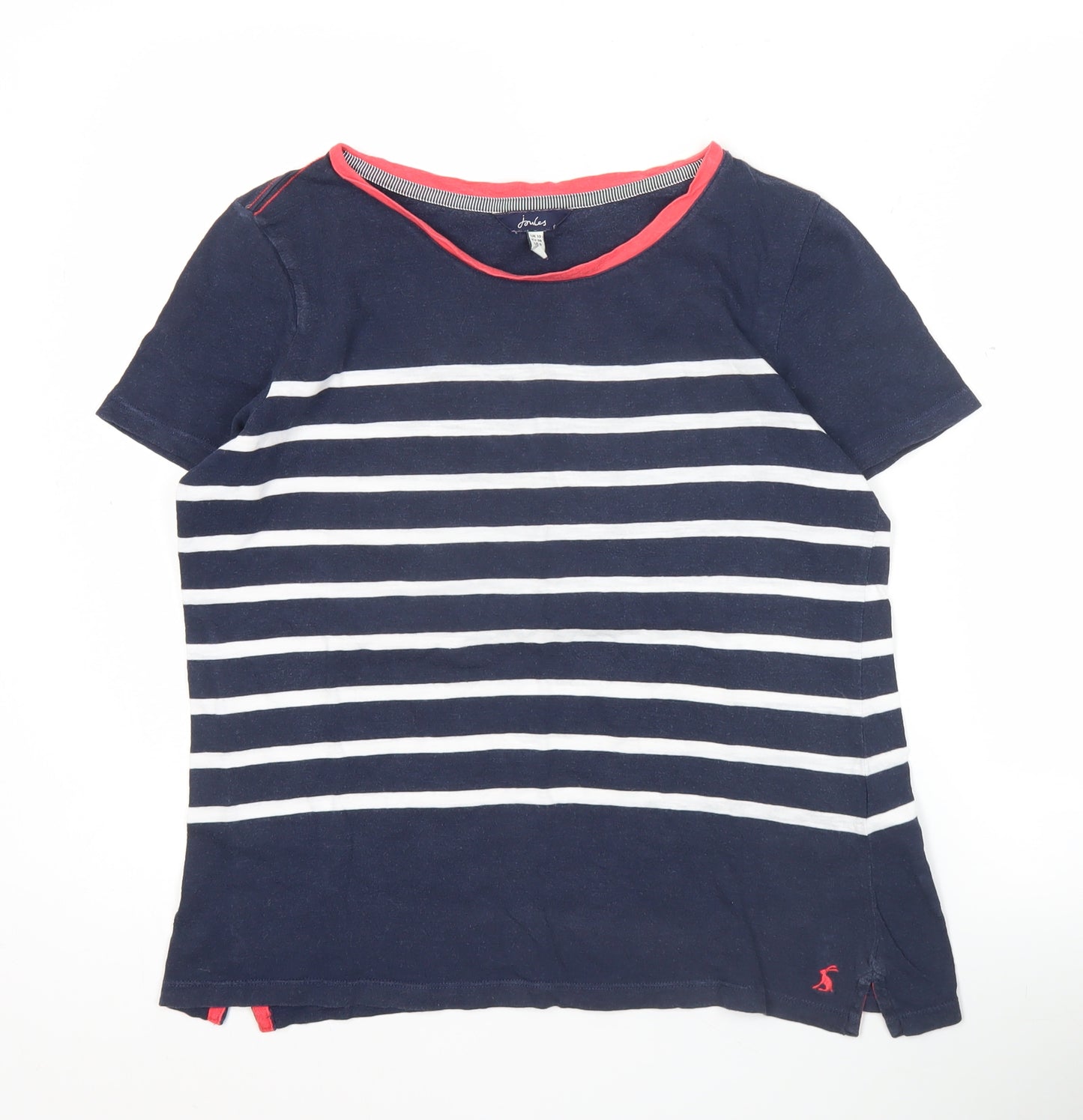 Joules Women’s Blue Striped Nautical Cotton T-Shirt UK 10