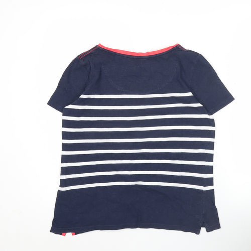 Joules Women’s Blue Striped Nautical Cotton T-Shirt UK 10