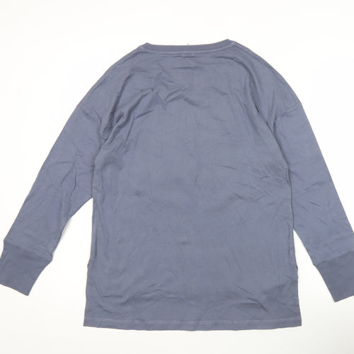 John Lewis Womens Blue Cotton Star Long Sleeve T-Shirt Size 10