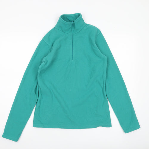 Mountain Warehouse Womens Green Fleece Sweatshirt S Half Zip Hiking Top
