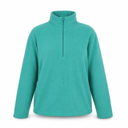Mountain Warehouse Womens Green Fleece Sweatshirt S Half Zip Hiking Top