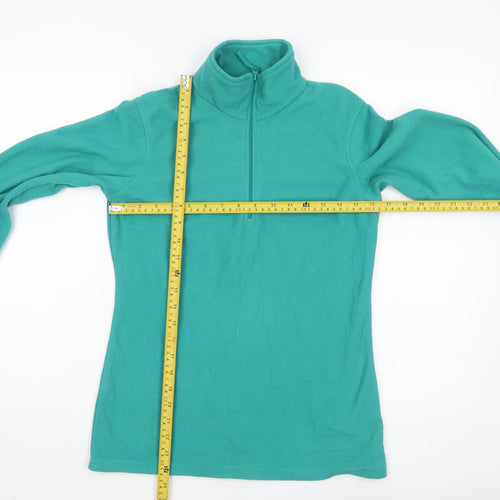 Mountain Warehouse Womens Green Fleece Sweatshirt S Half Zip Hiking Top