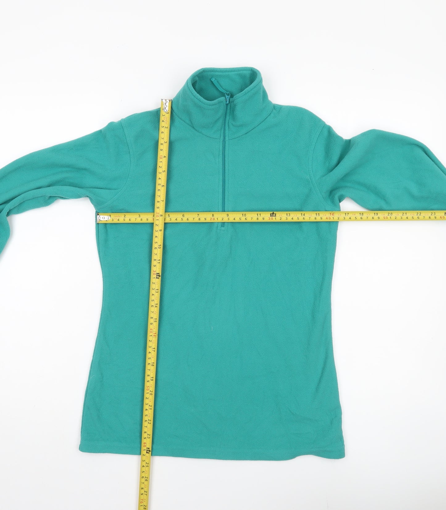 Mountain Warehouse Womens Green Fleece Sweatshirt S Half Zip Hiking Top