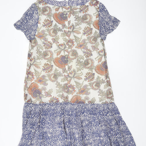 Monsoon Women’s Multicoloured Floral Shift Dress Size 8 Short Sleeve