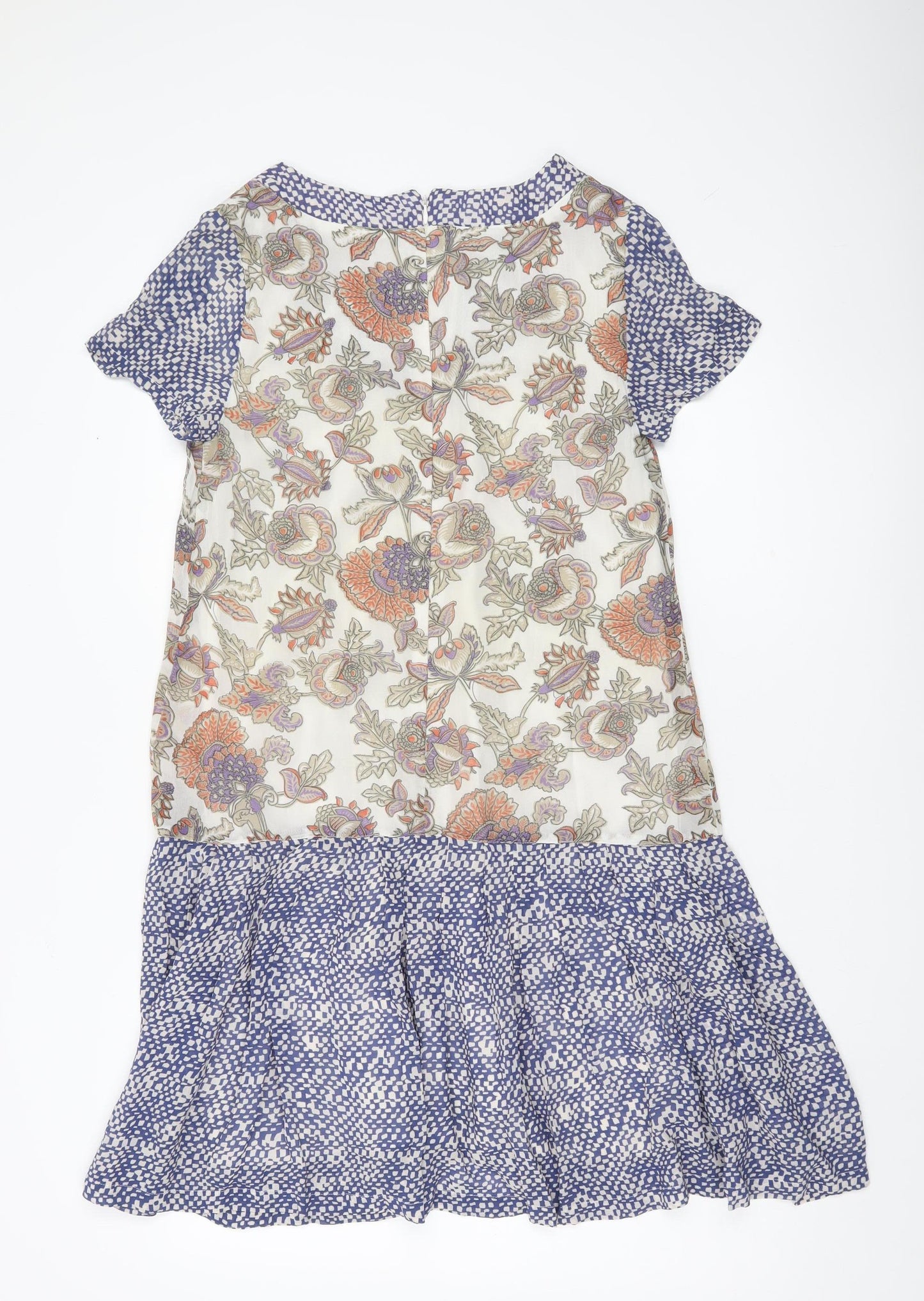 Monsoon Women’s Multicoloured Floral Shift Dress Size 8 Short Sleeve