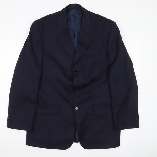 James Barry Men’s Blue Wool Blazer Jacket 40R Short Classic