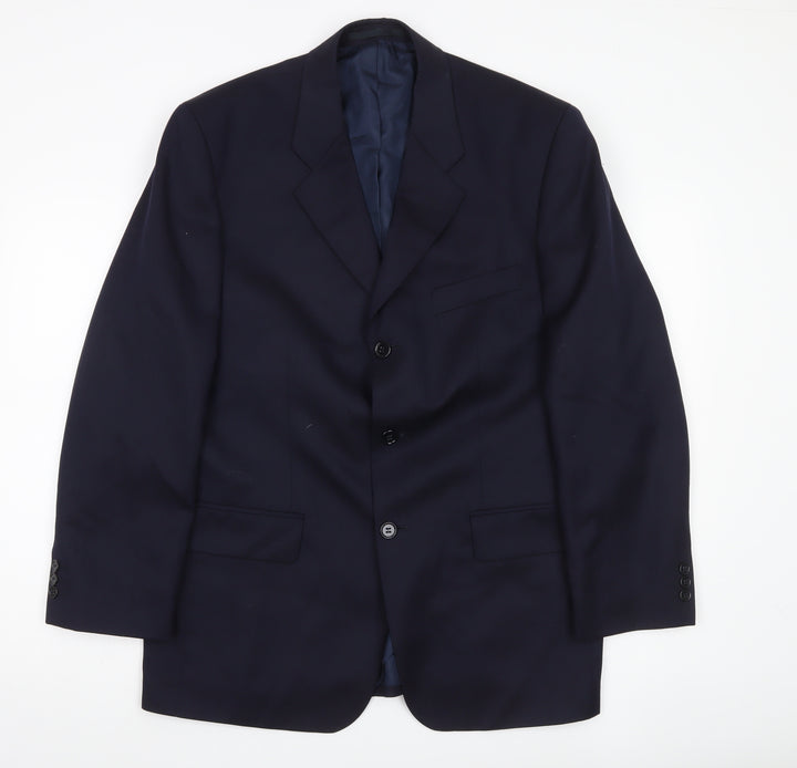 James Barry Men’s Blue Wool Blazer Jacket 40R Short Classic