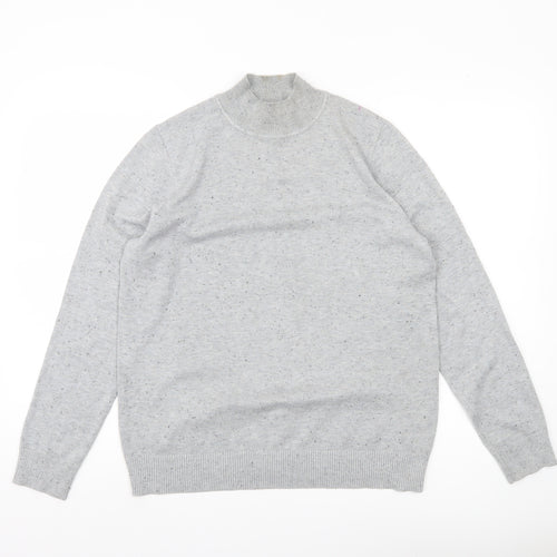 Verve Amie Women’s Grey Mock Neck Pullover Jumper Size L
