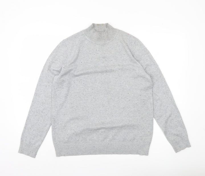 Verve Amie Women’s Grey Mock Neck Pullover Jumper Size L