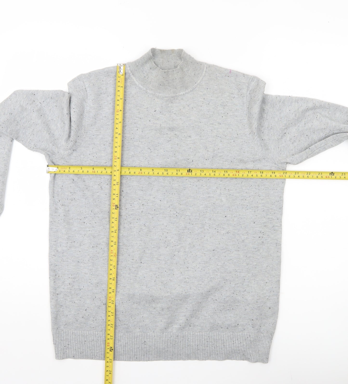 Verve Amie Women’s Grey Mock Neck Pullover Jumper Size L