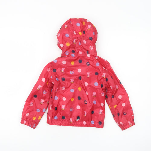 Regatta Girls Red Peppa Pig Rain Coat Jacket 24 Months Waterproof Hooded