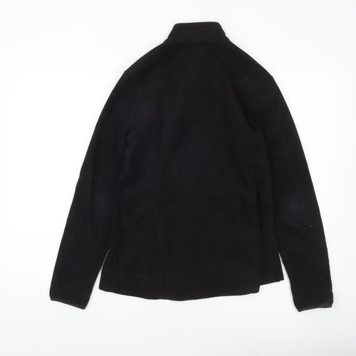 Quechua Women Black Fleece Jacket Size L Full Zip Outdoor