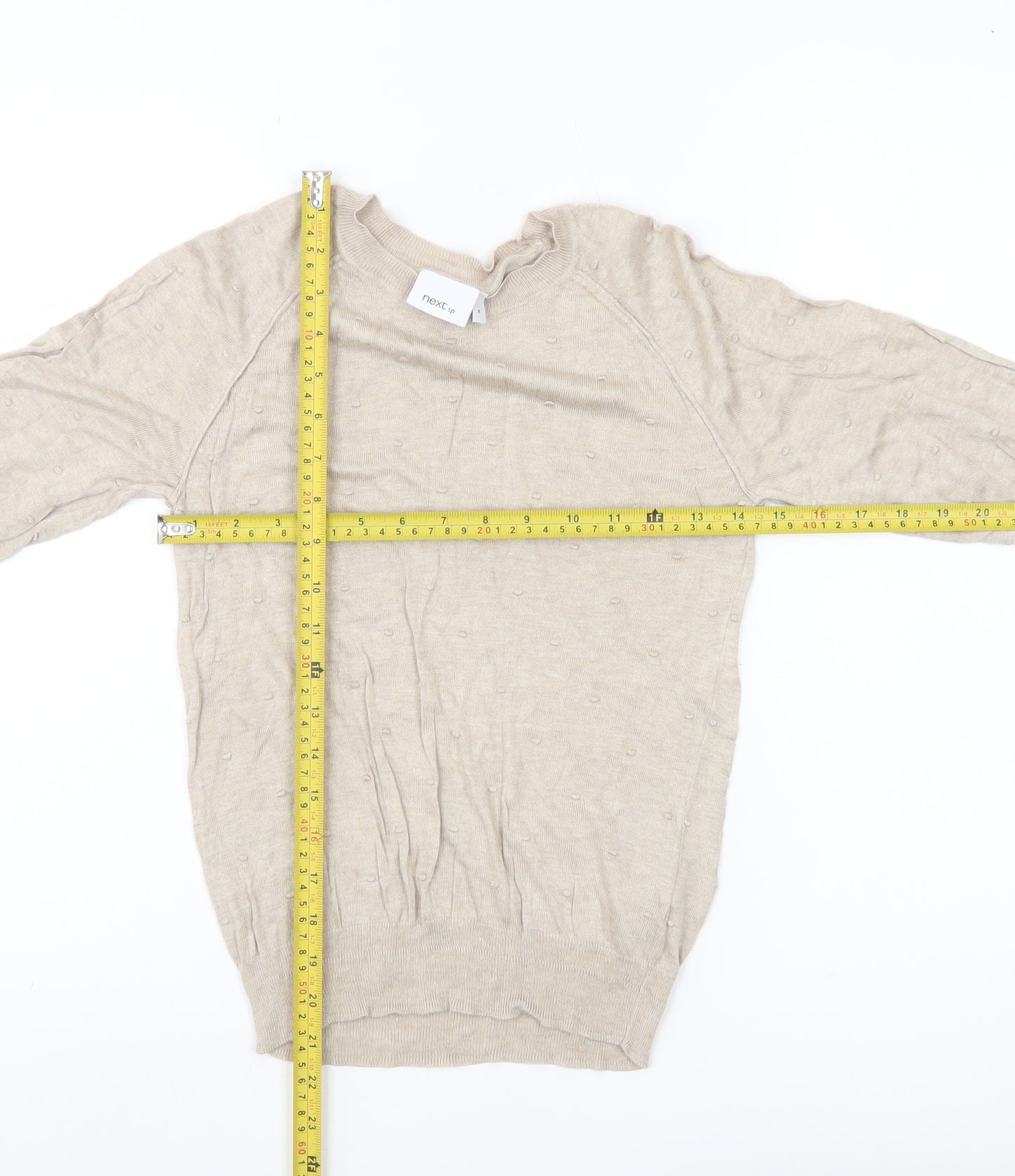 Next Women’s Beige Size 8 Crew Neck Pullover Jumper